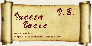 Vuceta Bocić vizit kartica